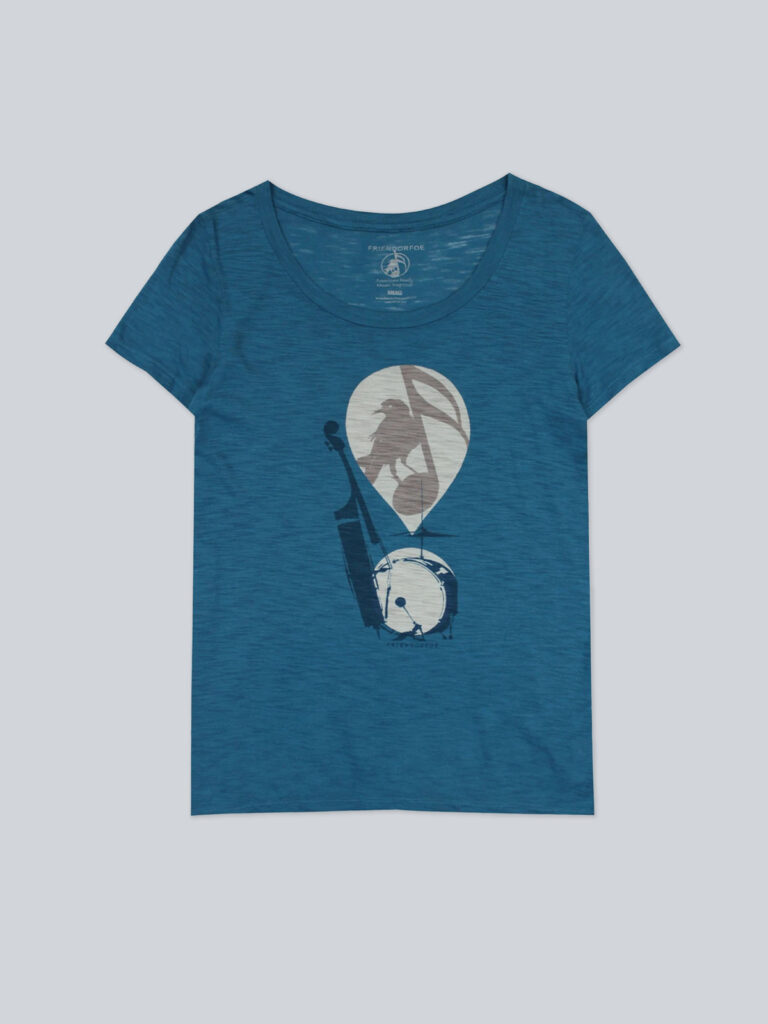 Cotton & Modal Slub Thump Kit Scoop Neck Tee