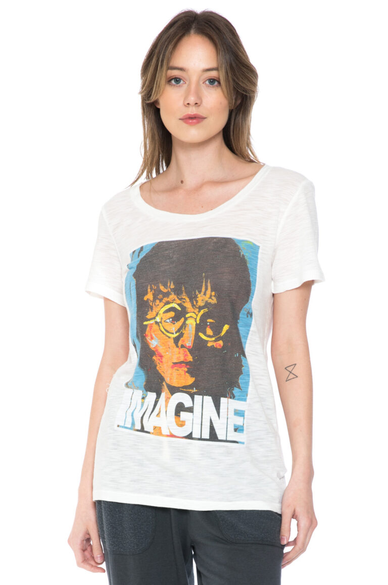 John Lennon Imagine Scoop Neck Cotton Tee