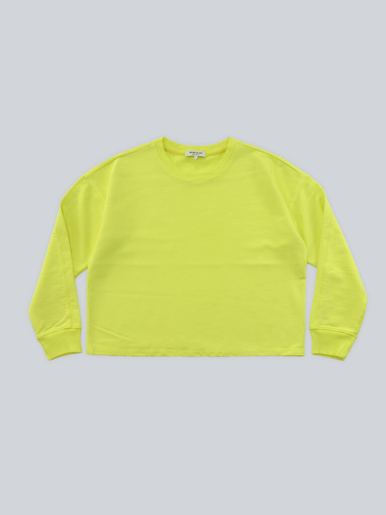 Cotton long sleeve crew neck sweatshirt