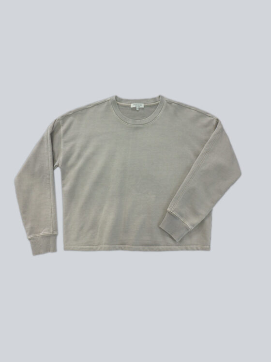 Cotton long sleeve crew neck sweatshirt