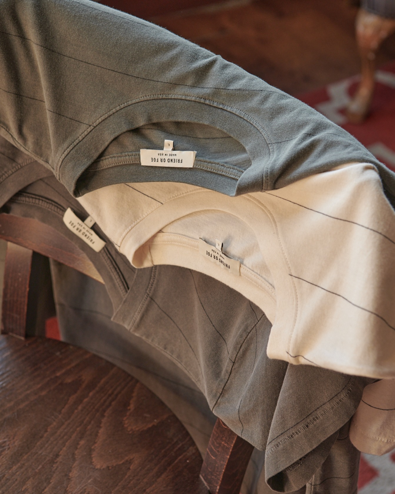 Three Men Organic Cotton Striped Tees