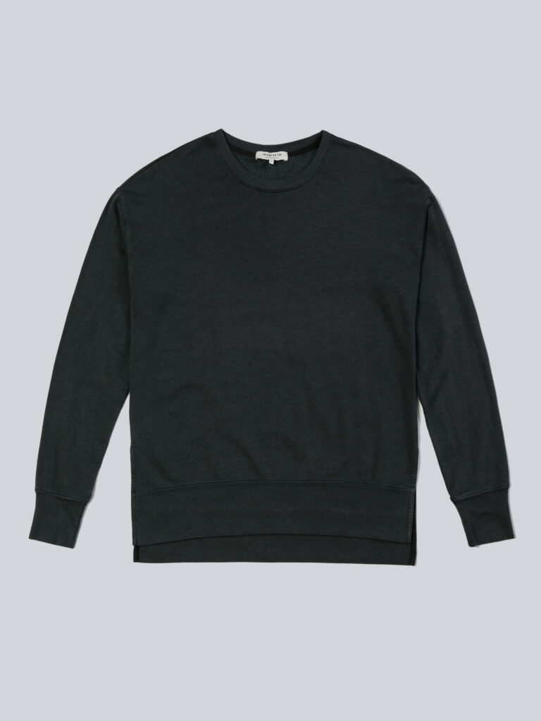 Cotton & Modal Fleece Side Slit Sweatshirt