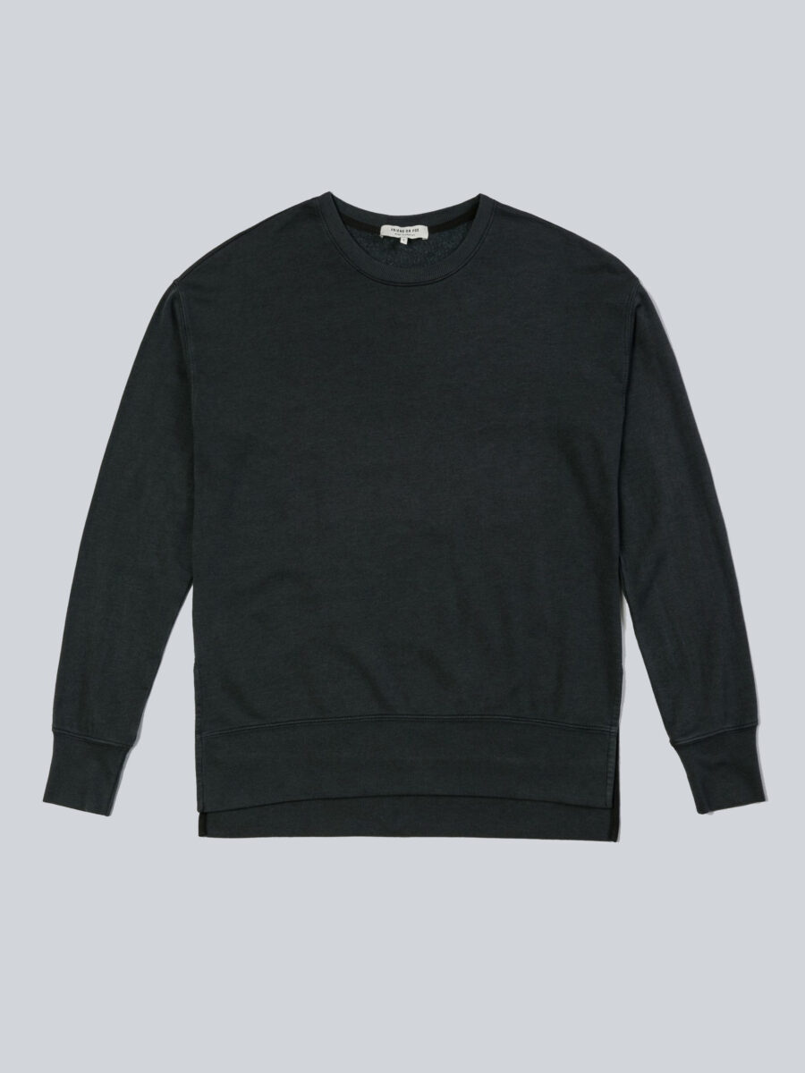 Cotton & Modal Fleece Side Slit Sweatshirt