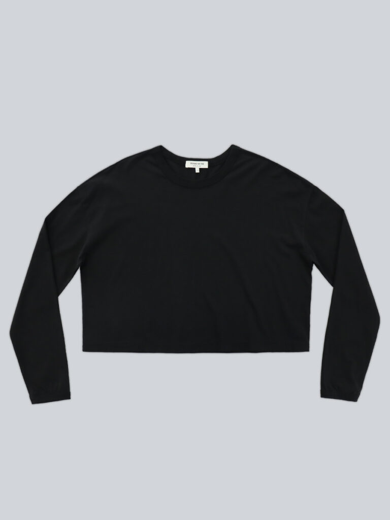 Supima Cotton Long Sleeve Cropped Tee